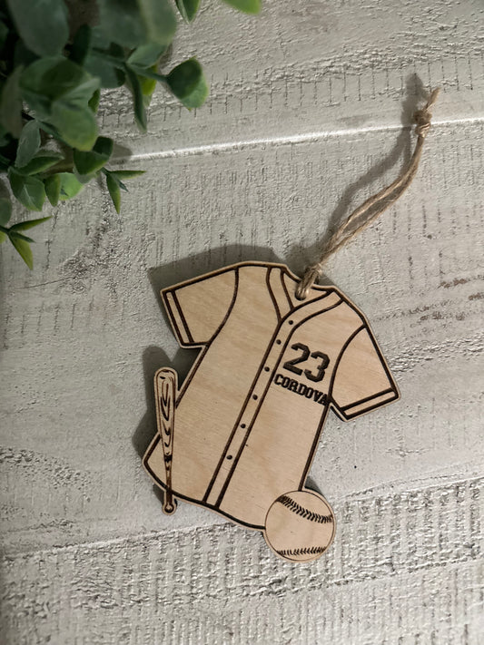 Baseball ornament - personalized