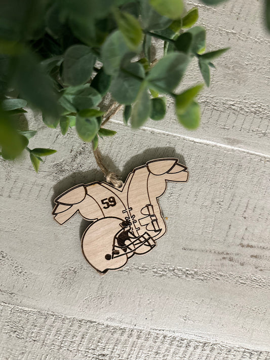 Football ornament - personalized