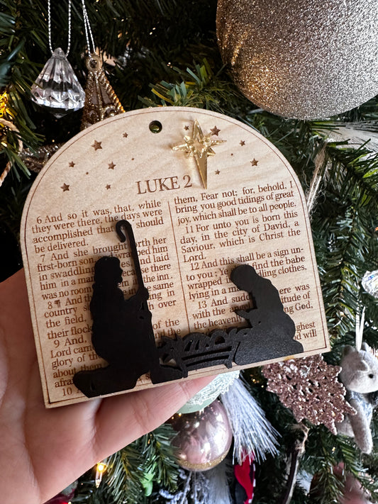 Luke 2 - nativity - ornament