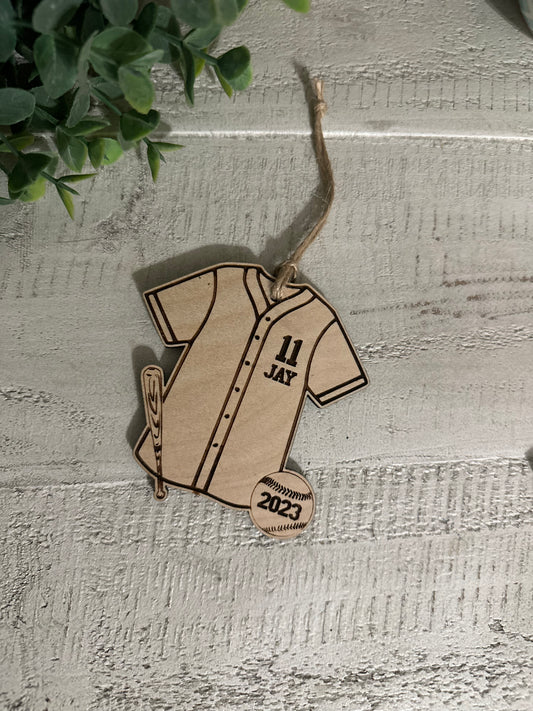 Baseball ornament - personalized
