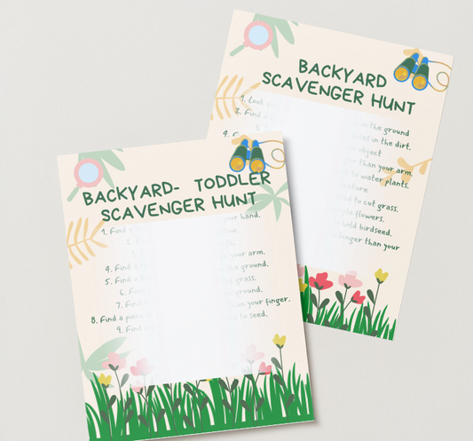 Backyard Scavenger Hunt PDF - printable file