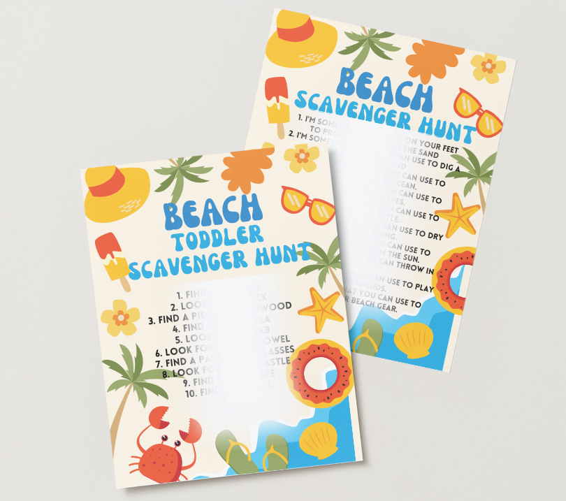 Beach Scavenger Hunt PDF - printable file