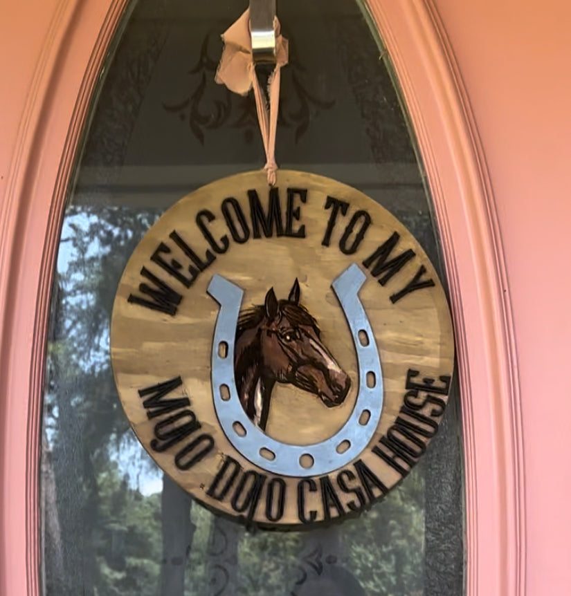 Dojo mojo casa house door sign