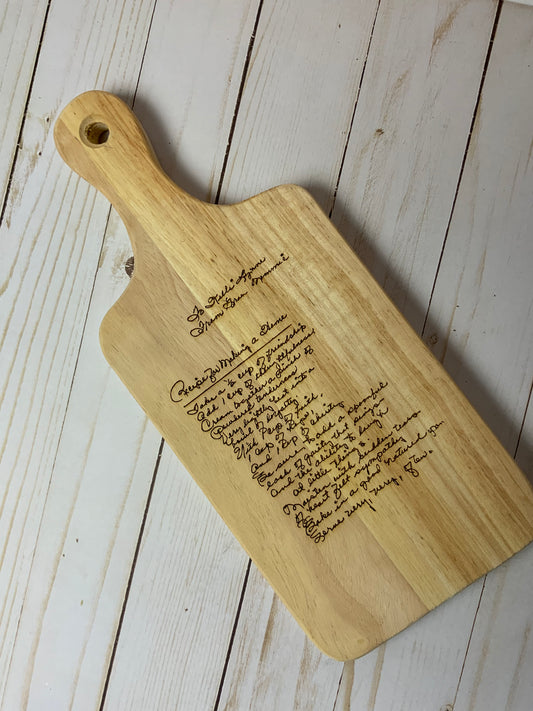 Engraved cutting board- Recipe