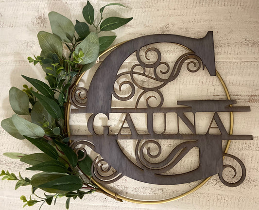 Wood Split Monogram Sign | Family Sign | Wood Sign | Last name sign|