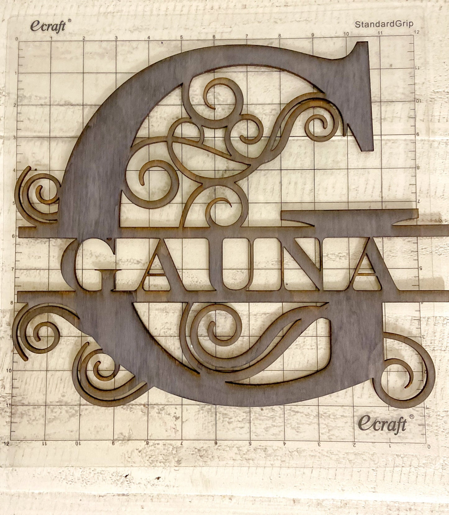 Wood Split Monogram Sign | Family Sign | Wood Sign | Last name sign|