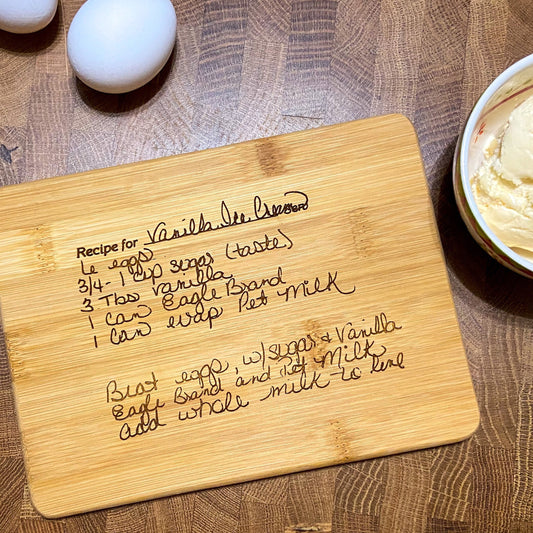 Engraved cutting board- Recipe