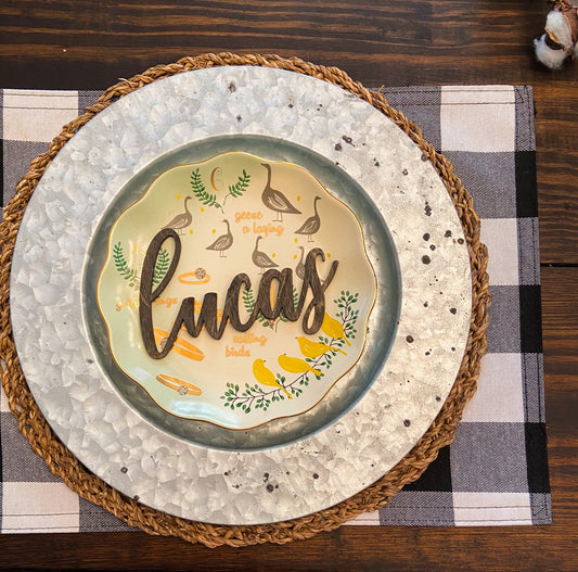 Names- for plate settings (set of 4)