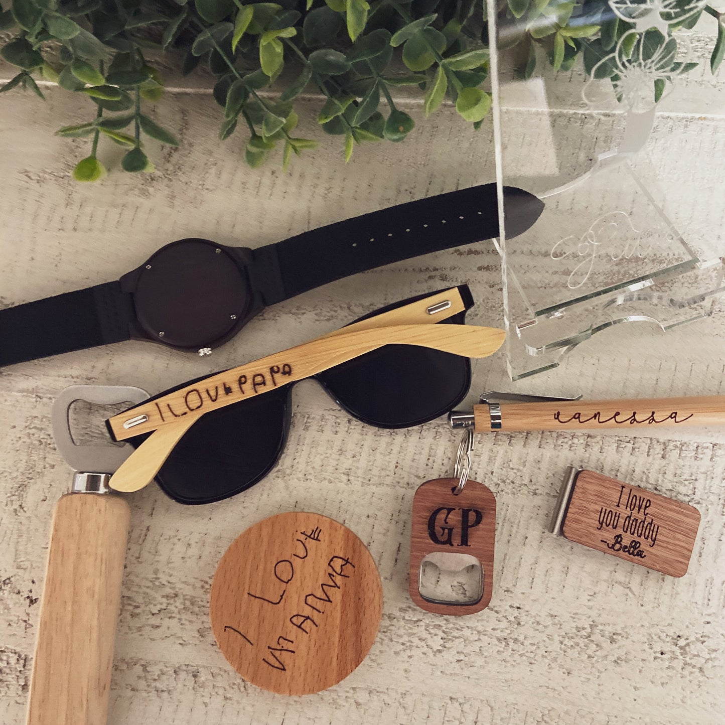 Personalized bamboo sunglasses