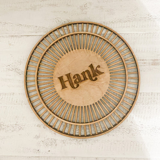 Boho wood sign | Personalized wood sign | Rattan windmill sign