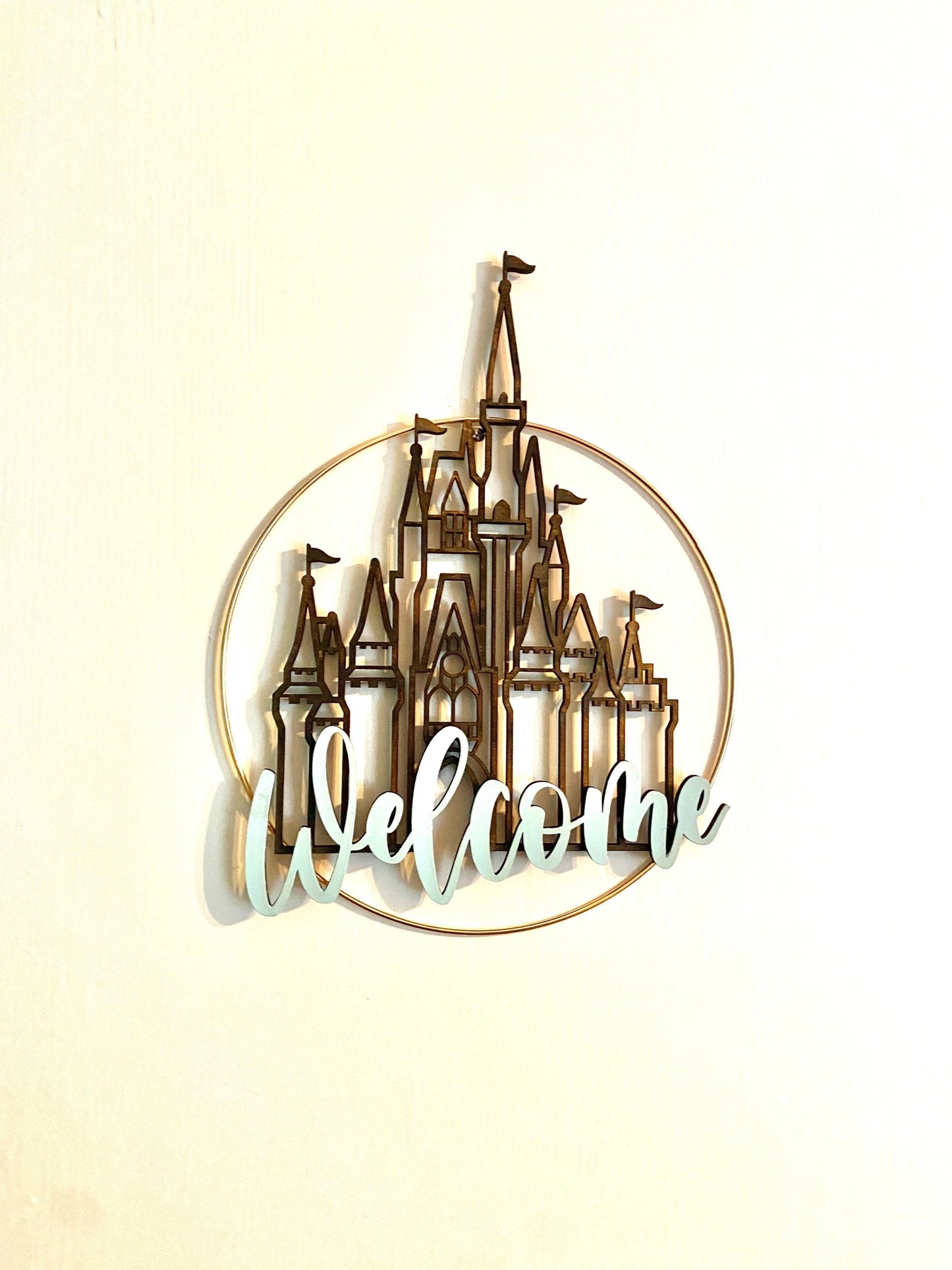 Cinderella castle door hanger
