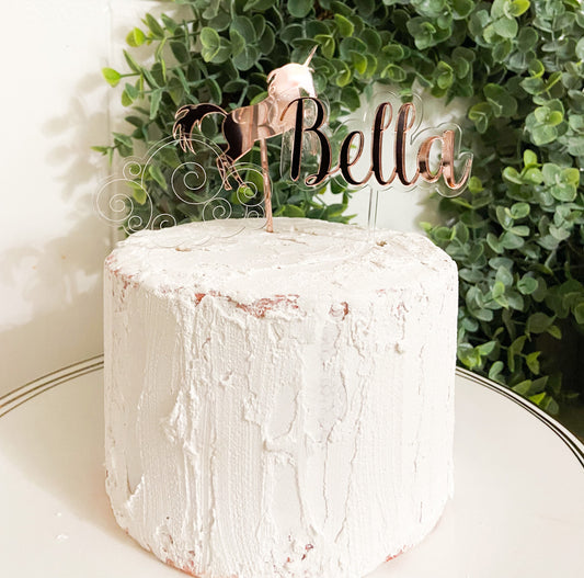 Personalized unicorn cake topper