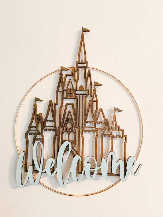 Cinderella castle door hanger