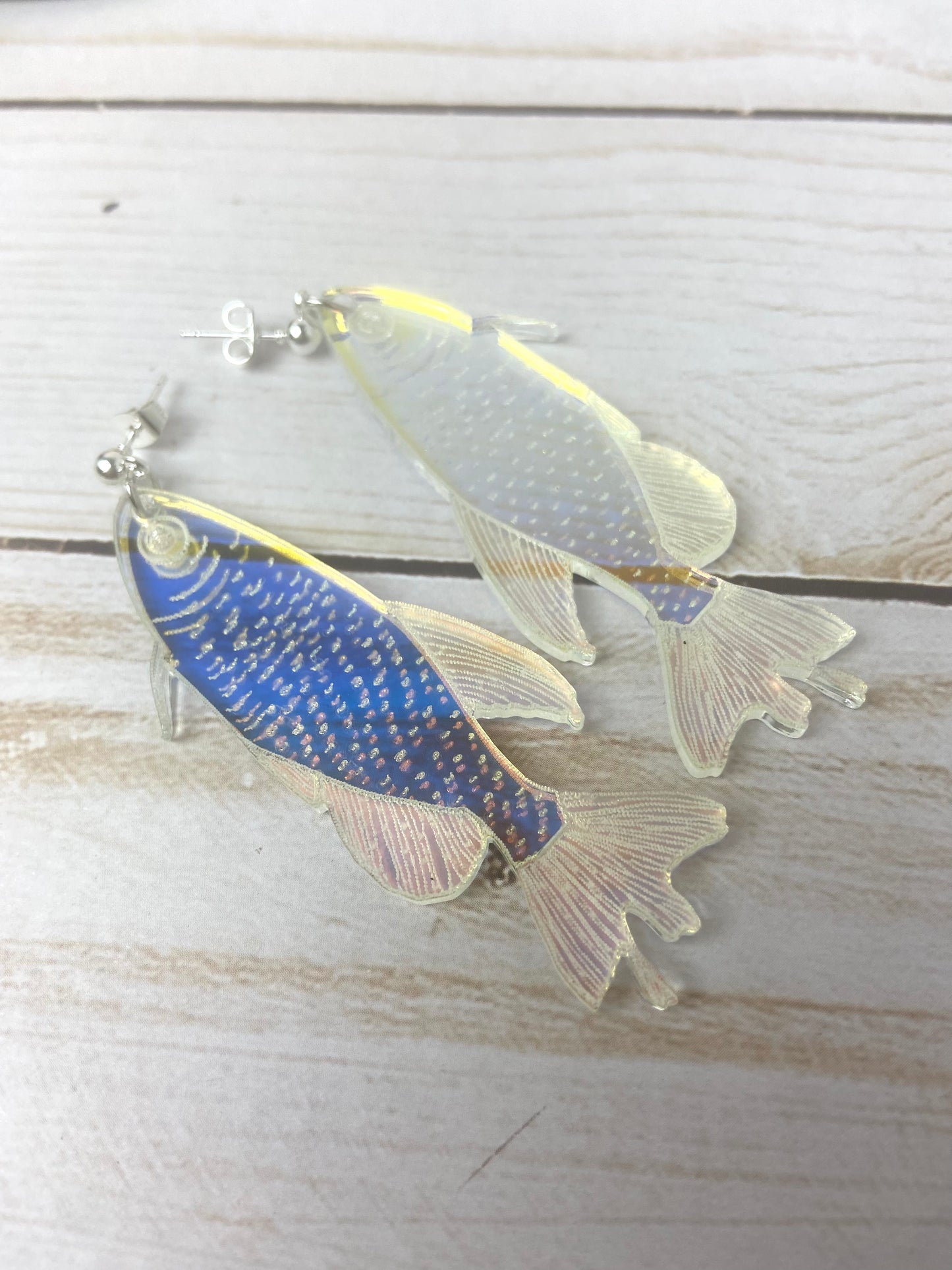 Tetra fish earrings