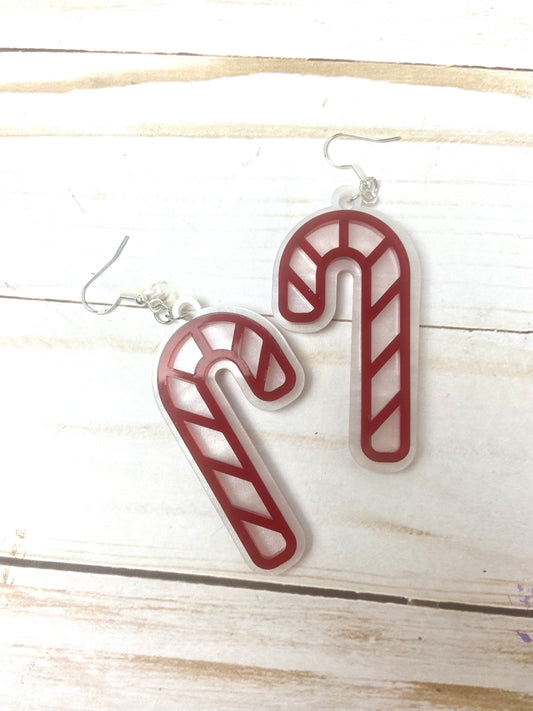 Candy cane earrings