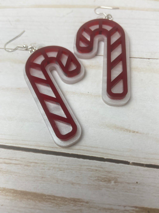Candy cane earrings