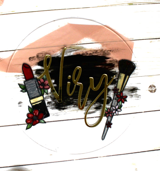 Acrylic makeup sign
