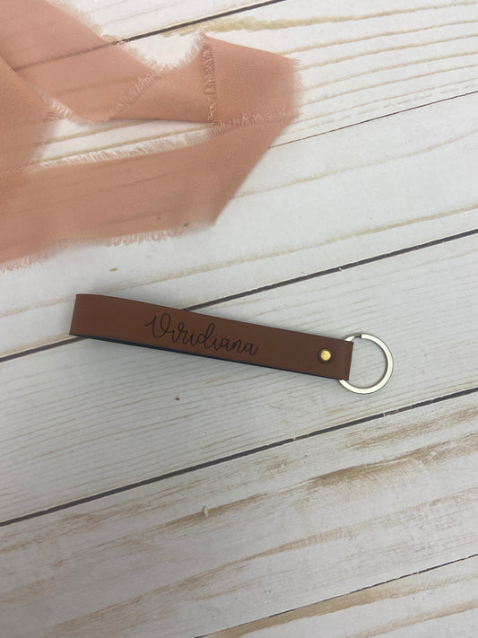 Leatherette keychain