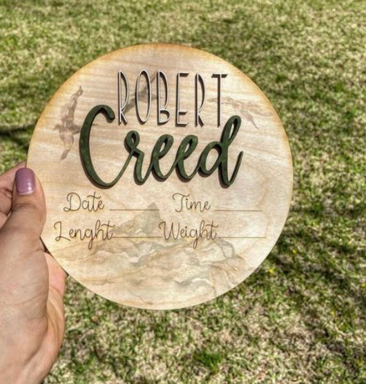 Birth announcement- mountains