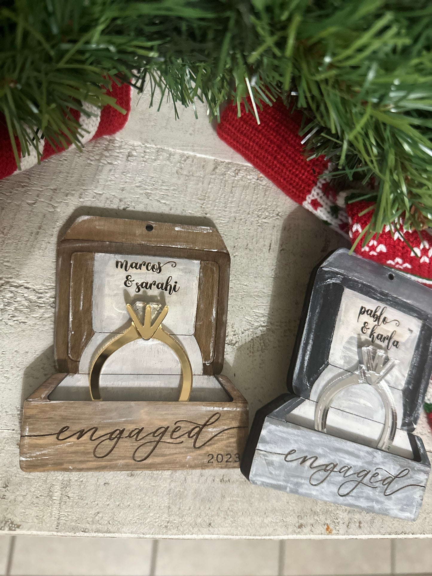 Engagement ring ornament