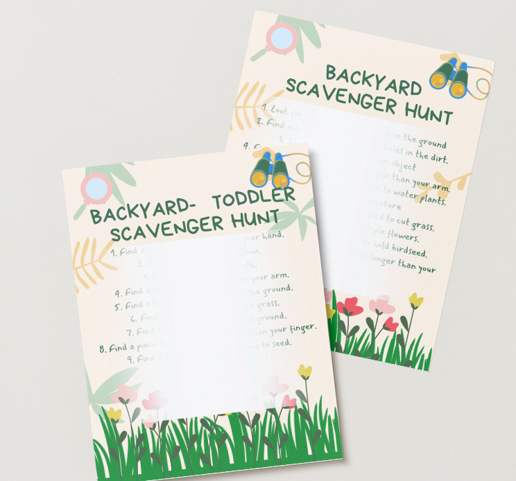 Backyard Scavenger Hunt PDF - printable file