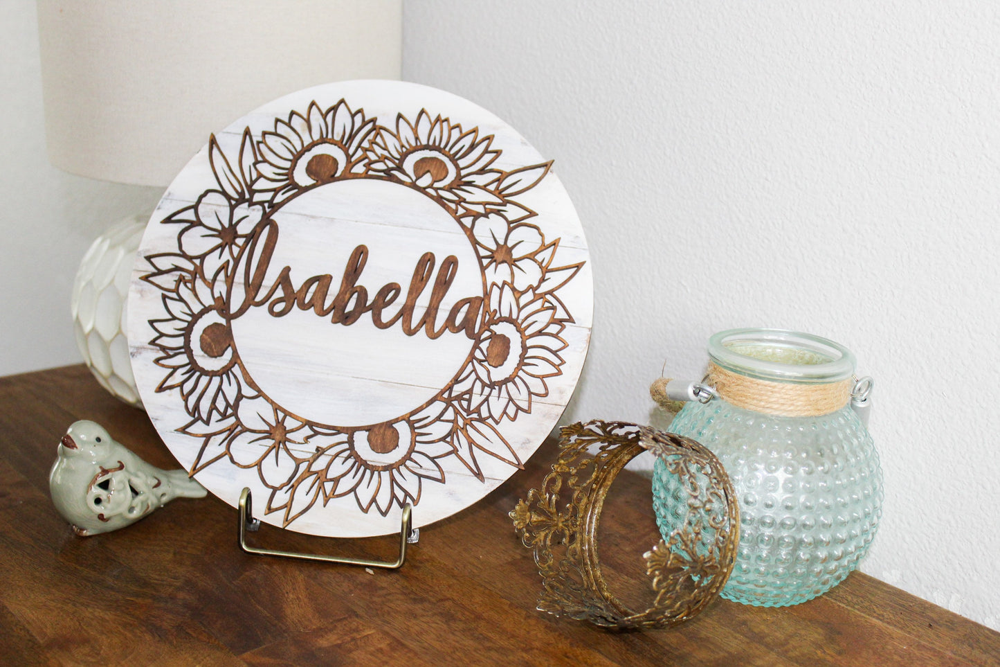 Sunflower wood sign | Personalized wood sign