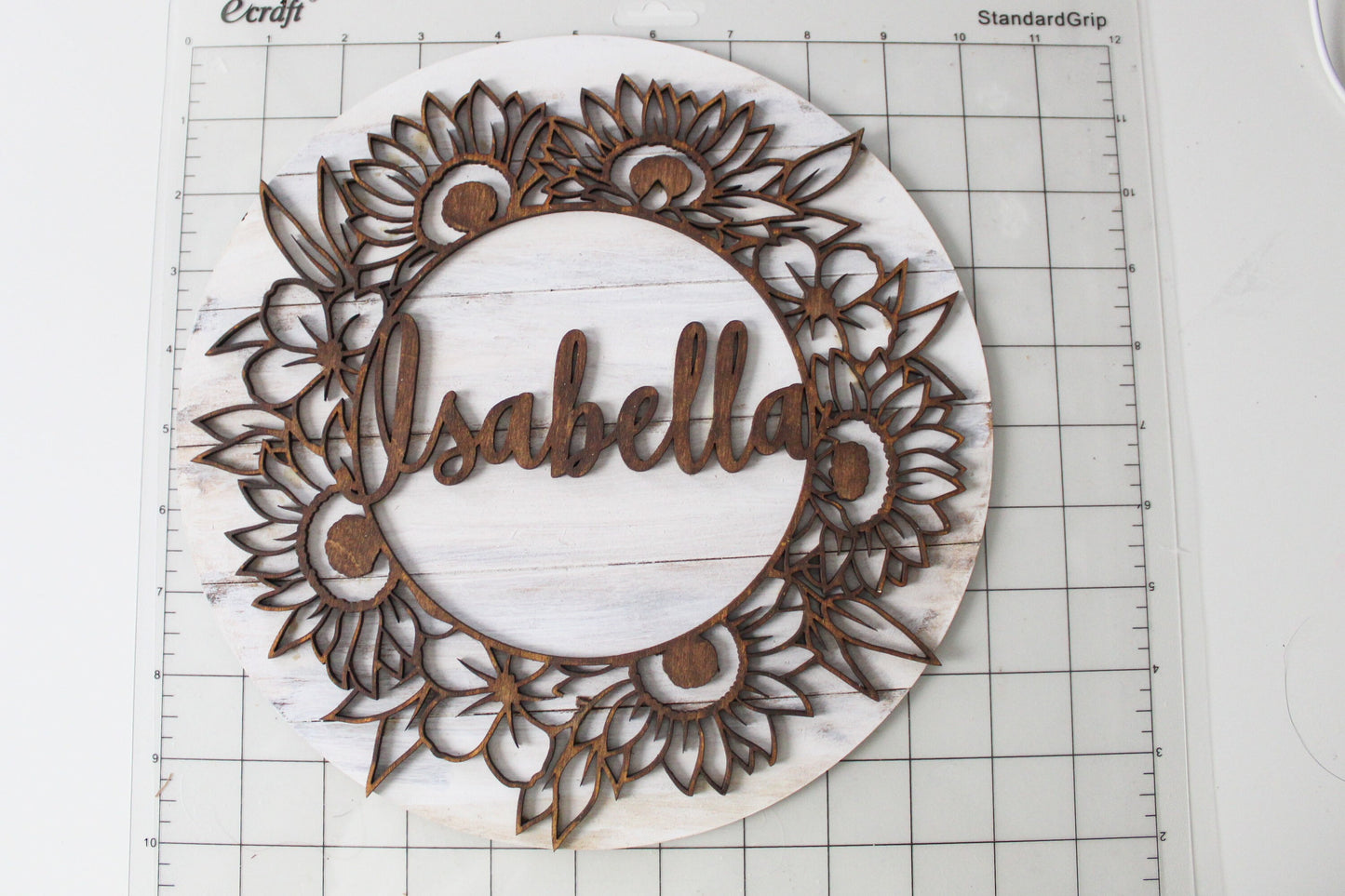 Sunflower wood sign | Personalized wood sign