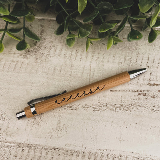 Personalized wood pen