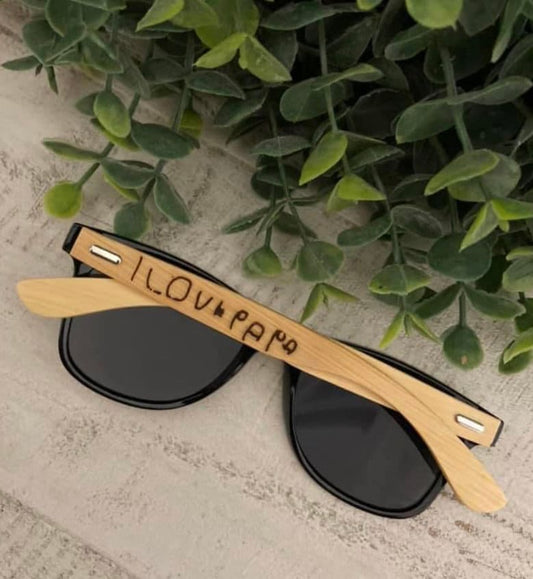 Personalized bamboo sunglasses