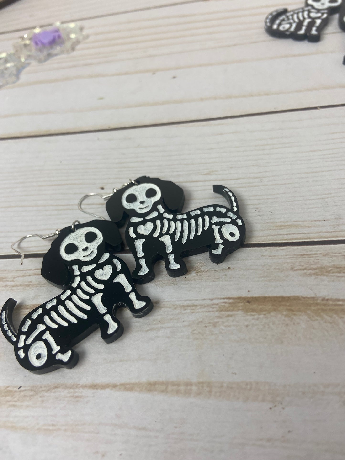 Animal skeleton earrings